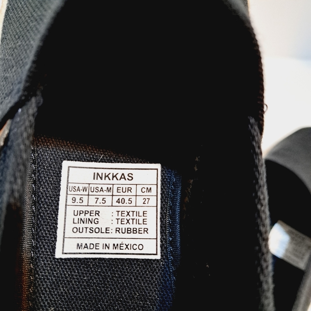 Inkkas Black Global Flat Woven Espadrille Slip On Shoes Size 9.5 - Picture 6 of 9